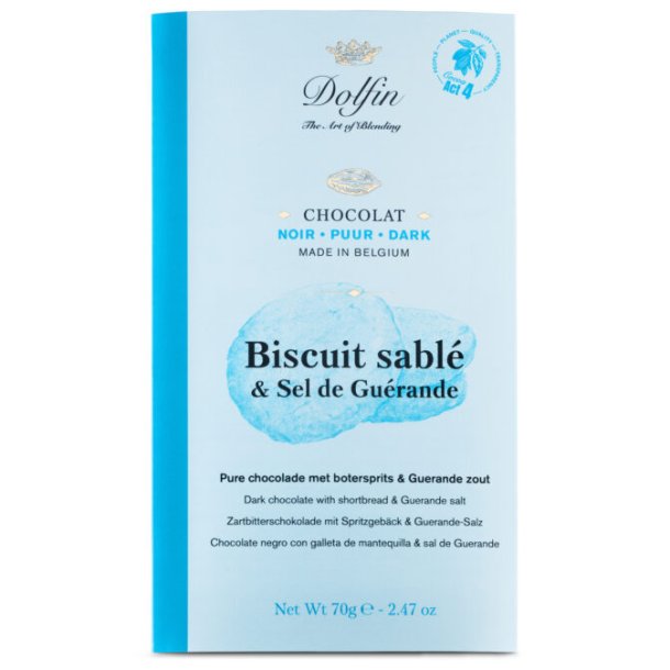 Dolfin 70g chokolade bar, mrk chokolade