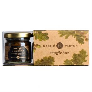 Tre trffel produkter i gavepakke